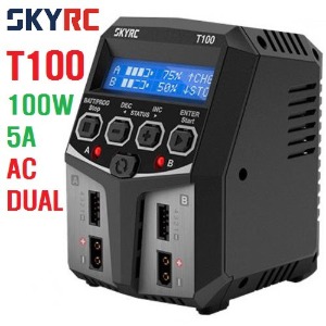 SKYRC T100 100W 5A AC DUAL 디지털 충전기